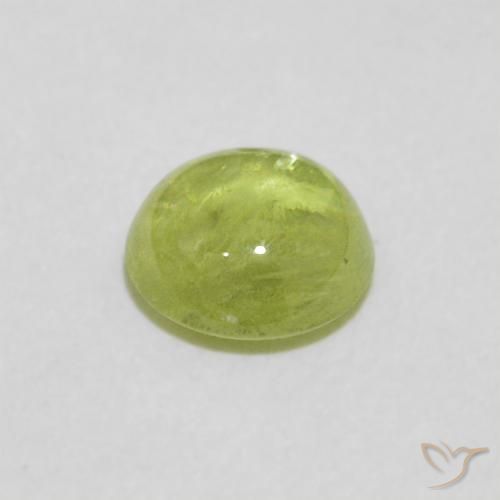 Esfena Verde médio Natural 0.97ct, Redondo, Transparente