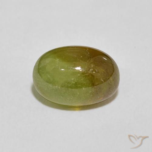 2.86ct Natural Verde amarelado Esfena, oval, Transparente