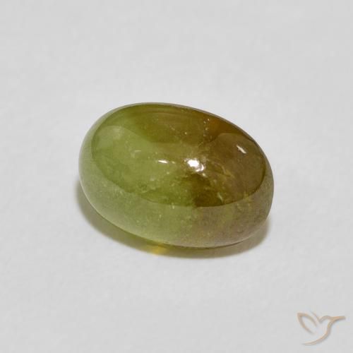 Esfena Verde amarelado Natural 2.86ct, oval, Transparente
