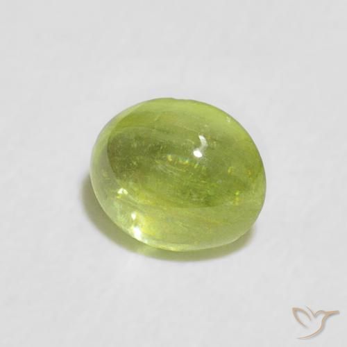 Esfena Verde médio Natural 0.72ct, oval, Transparente