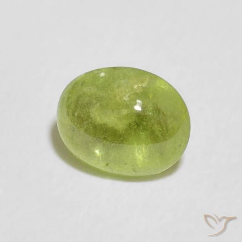 Esfena Verde médio Natural 0.91ct, oval, Transparente