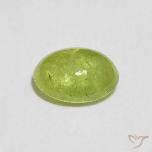 Esfena Verde médio Natural 0.91ct, oval, Transparente