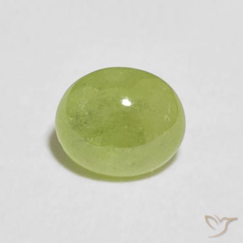 0.82ct Natural verde vivo Esfena, oval, Transparente