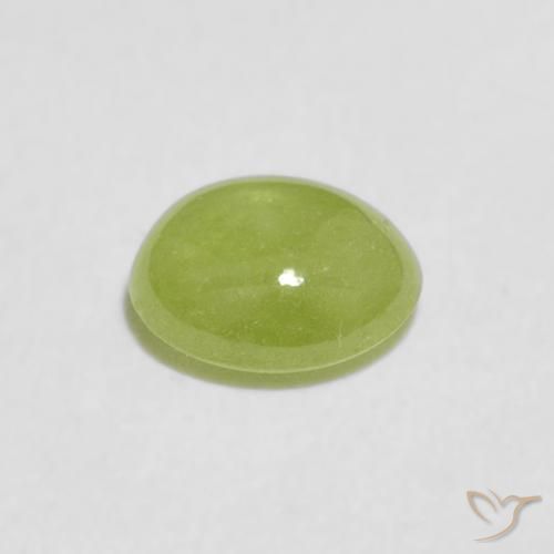 Esfena verde vivo Natural 0.82ct, oval, Transparente
