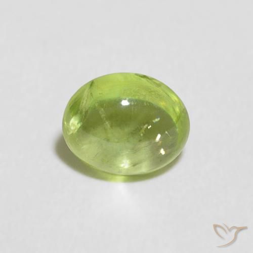 0.65ct Natural verde vivo Esfena, oval, Transparente