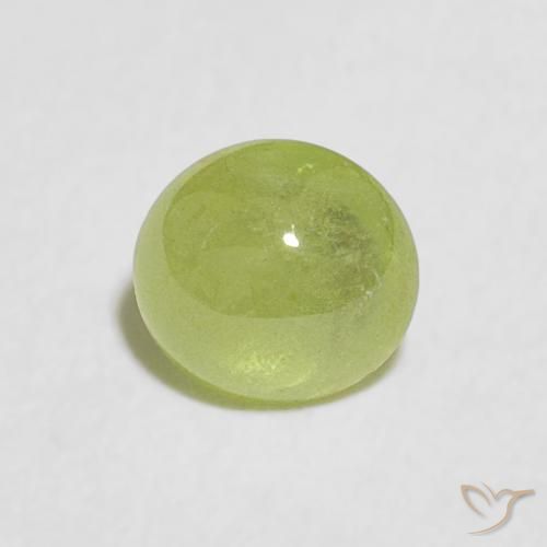 0.82ct Natural verde vivo Esfena, oval, Transparente