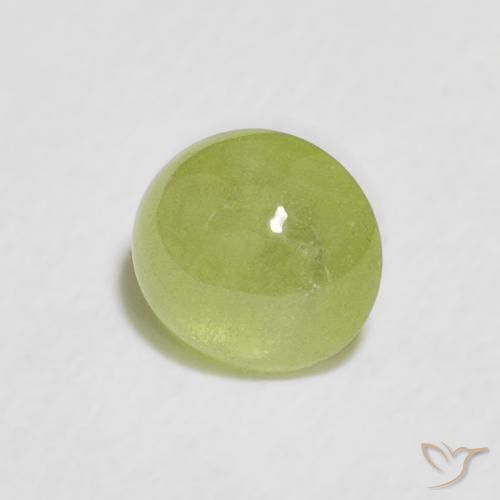 Esfena verde vivo Natural 0.82ct, oval, Transparente