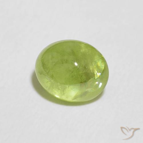 Esfena verde vivo Natural 0.89ct, oval, Transparente
