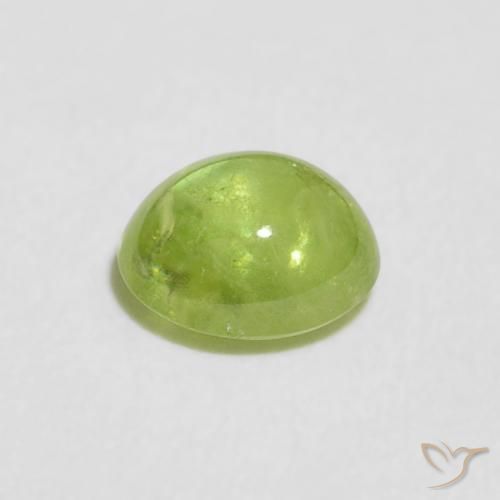 Esfena verde vivo Natural 0.89ct, oval, Transparente
