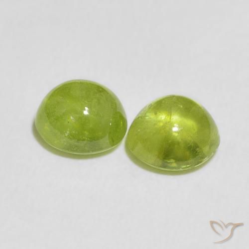 Pedras preciosas de Esfena Verde médio natural de 2.49 ct, Redondo, Transparente