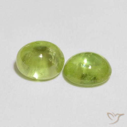 Pedras preciosas de Esfena Verde médio natural de 2.73 ct, oval, Transparente