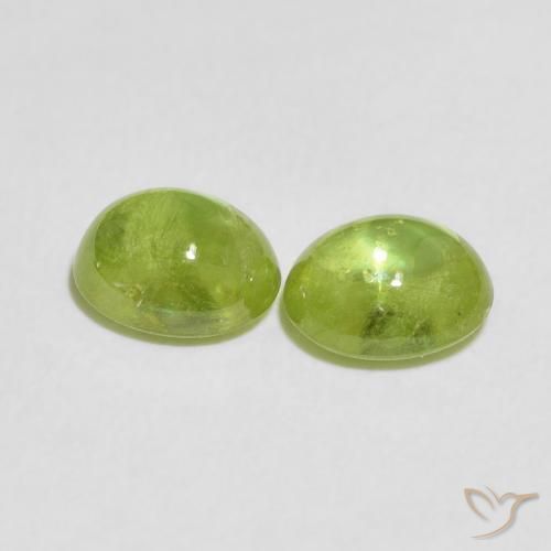 Pedras preciosas de Esfena Verde médio natural de 2.73 ct, oval, Transparente