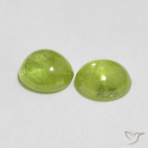 Pedras preciosas de Esfena Verde médio natural de 2.07 ct, oval, Transparente
