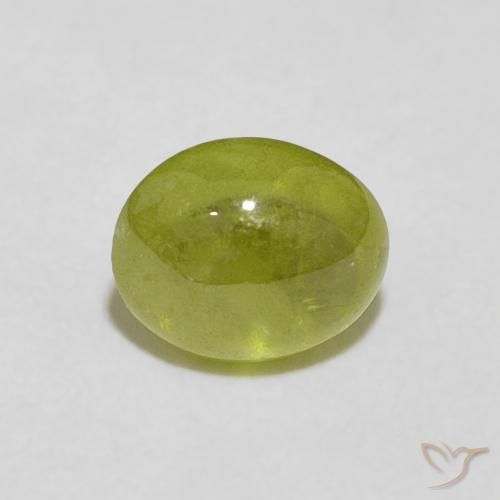 1.54ct Natural Verde oliva Esfena, oval, Transparente