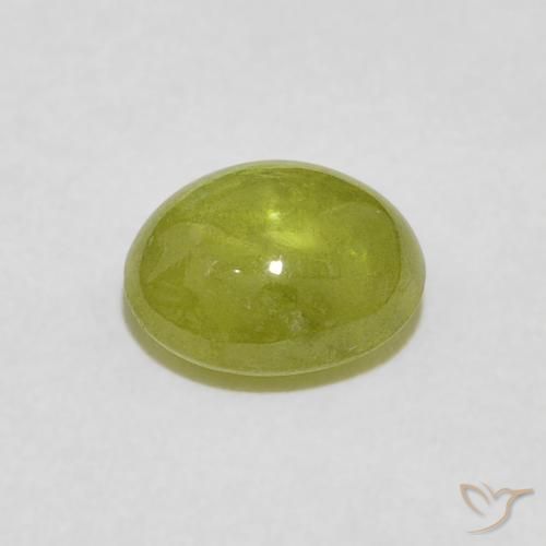 Esfena Verde oliva Natural 1.54ct, oval, Transparente