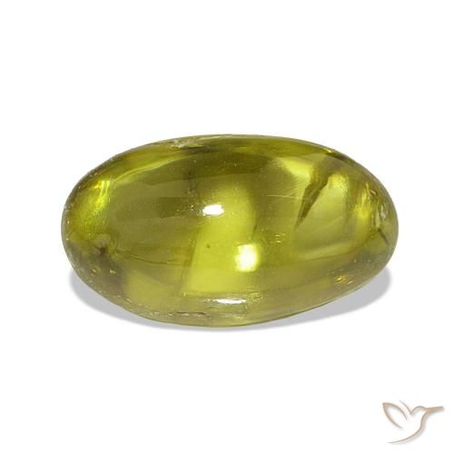 Esfena Limão amarelo Natural 3.40ct, oval, Transparente
