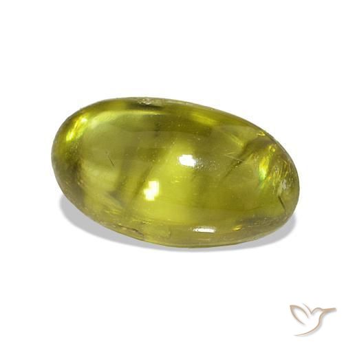 Esfena Limão amarelo Natural 3.40ct, oval, Transparente