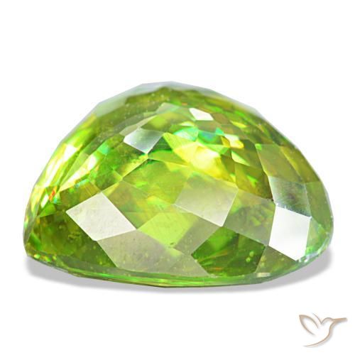 Esfena verde natural 8,29ct, formato de pêra, VS
