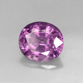 Espinélio violeta natural 1,89ct, corte oval, VVS-VS
