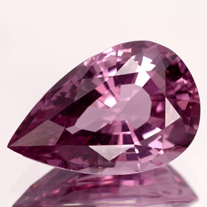 Espinélio violeta natural 4,66ct, formato de pêra, VVS-VS
