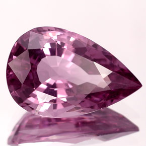 Espinélio violeta natural 4,66ct, formato de pêra, VVS-VS