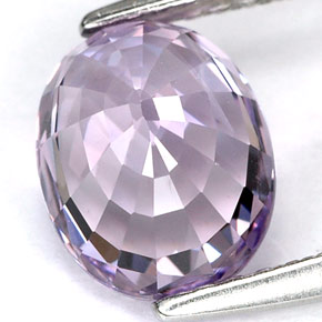 Espinélio violeta natural 2,09ct, corte oval, VVS