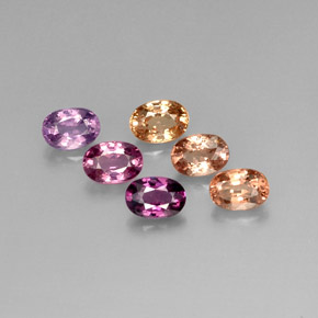 Pedras preciosas de espinélio multicolorido natural de  ct, corte oval, VVS