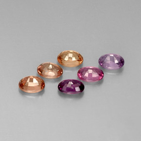 Pedras preciosas de espinélio multicolorido natural de  ct, corte oval, VVS