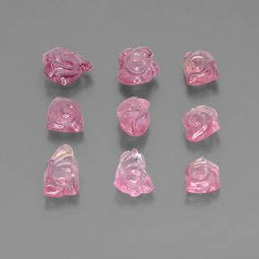 Pedras preciosas de espinélio rosa natural de  ct, forma extravagante, transparente