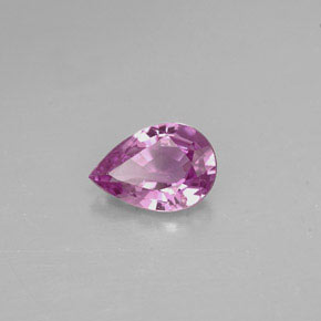 Espinélio violeta natural 0,60ct, formato de pêra, VS