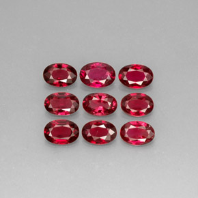 Pedras preciosas de espinélio vermelho natural de  ct, corte oval, VS