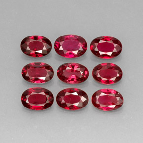 Pedras preciosas de espinélio vermelho natural de  ct, corte oval, VS