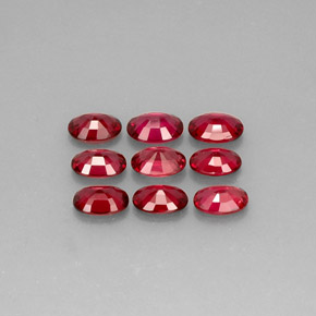 Pedras preciosas de espinélio vermelho natural de  ct, corte oval, VS