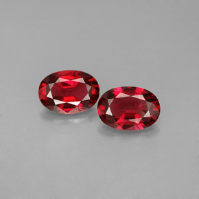 Pedras preciosas de espinélio vermelho natural de  ct, corte oval, VS