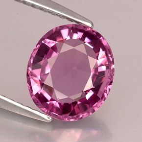 Espinélio violeta natural 2,11ct, corte oval, VS-SI