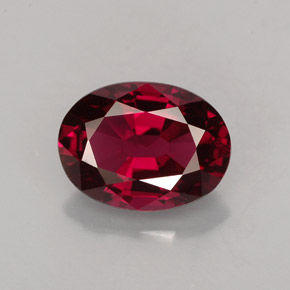 Espinélio vermelho natural 1,77ct, corte oval, VS