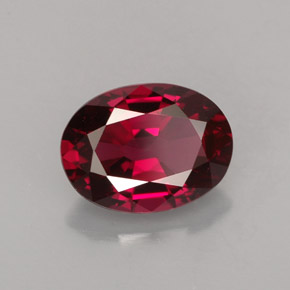 Espinélio vermelho natural 1,77ct, corte oval, VS