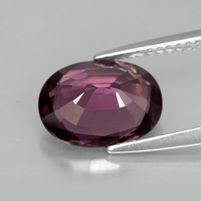 Espinélio violeta natural 3,10ct, corte oval, VS
