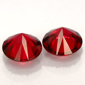 Pedras preciosas de espinélio vermelho natural de  ct, corte redondo, VS
