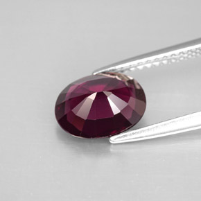 Espinélio violeta natural 2,06ct, corte oval, VVS