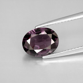 Espinélio violeta natural 2,10ct, corte oval, VVS