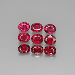 Pedras preciosas de espinélio vermelho natural de  ct, corte oval, VS