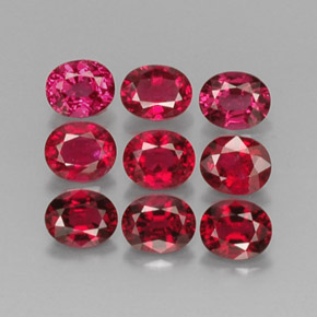 Pedras preciosas de espinélio vermelho natural de  ct, corte oval, VS