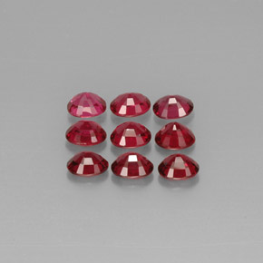Pedras preciosas de espinélio vermelho natural de  ct, corte oval, VS