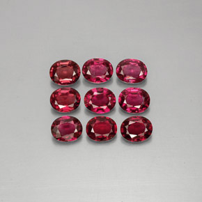 Pedras preciosas de espinélio vermelho natural de  ct, corte oval, VS