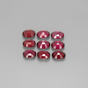 Pedras preciosas de espinélio vermelho natural de  ct, corte oval, VS