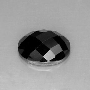 Espinélio preto natural 11,93ct, corte oval, opaco