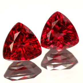 Pedras preciosas de espinélio vermelho natural de  ct, trillion, VVS-VS