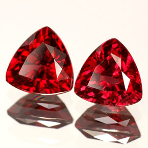 Pedras preciosas de espinélio vermelho natural de  ct, trillion, VVS-VS