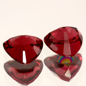 Pedras preciosas de espinélio vermelho natural de  ct, trillion, VVS-VS
